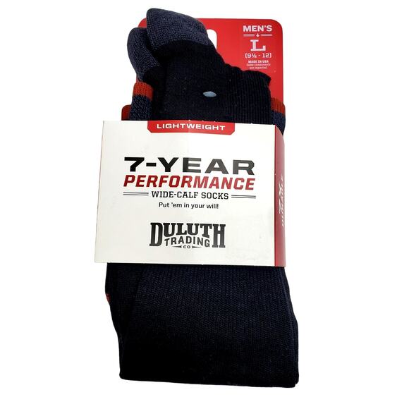 Duluth Trading 7 Year Socks Over Calf Black L 9 1/2-12 Lightweight Performance - Picture 1 of 7